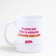 Mug "Je peux pas faire la vaisselle"